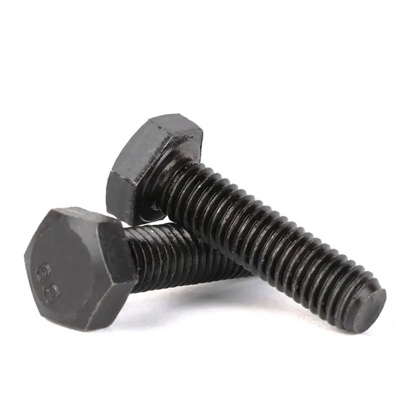 Black Hex Screw Bolt Din933 M6 Bouten M10 Industrial Fasteners Hexagon Bolts 18X80 Mm 8.8 Hexagon Head Bolt