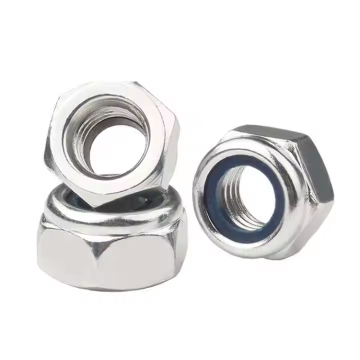 High Quality Automobile Fastener Car Universal Hardware Fasteners Carbon Steel Hexagon Lock Nut Nylock Nut